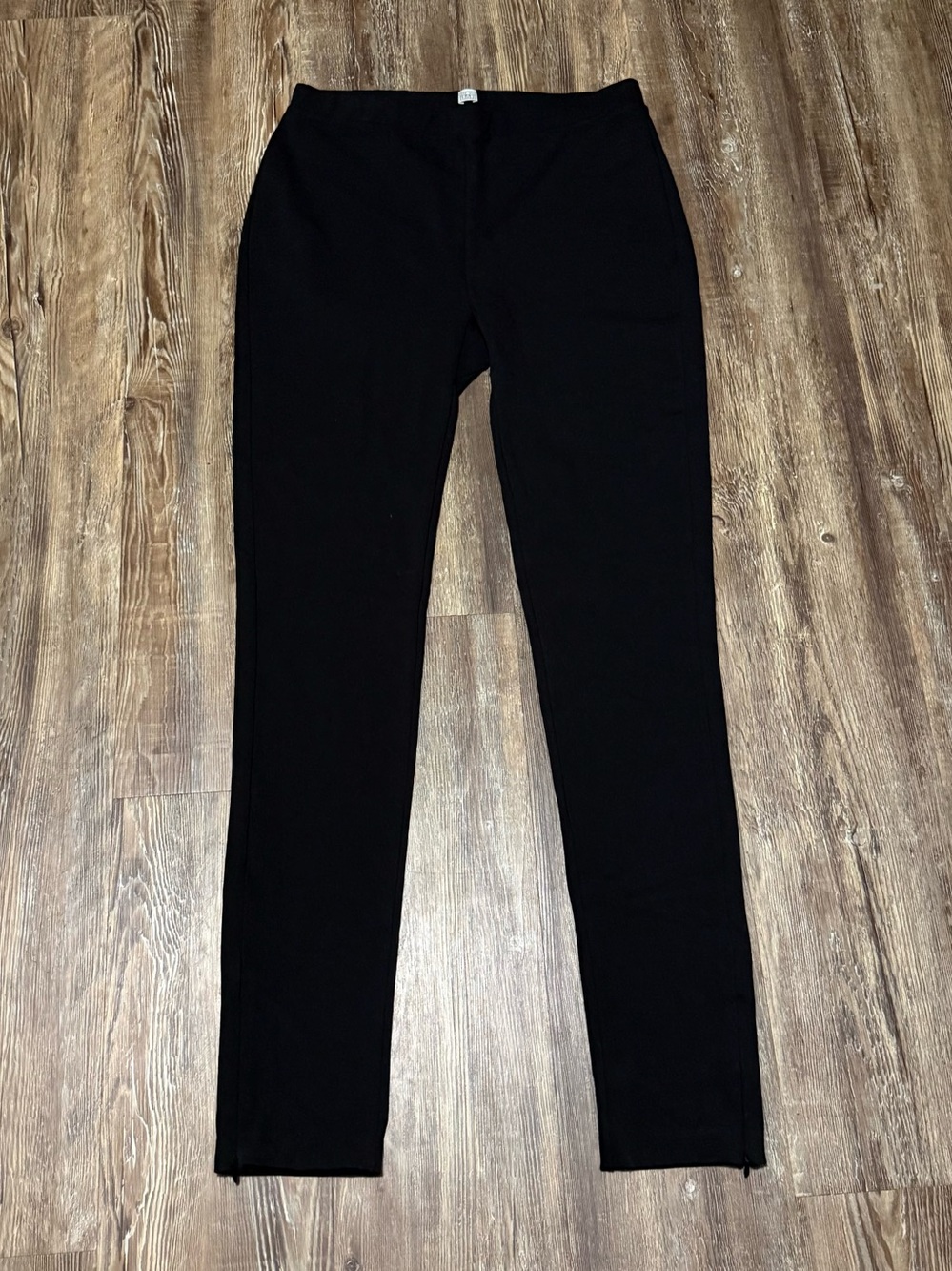 Toteme Zip Leggings Women's Large Black High Rise Stretch Designer Athletic Wear